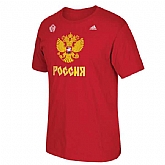 Russia Hockey 2016 World Cup of Hockey Primary Logo WEM T-Shirt - Red